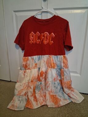 Handmade AC/DC repurposed dress